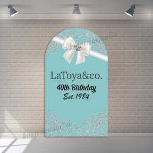 Custom Dubbelzijdig Boog Cover Bruid en Co Achtergrond Bruids Douche Fotografie Gepersonaliseerde Verjaardagsfeestje Achtergrond: