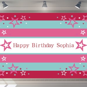 Benutzerdefinierte Baby Shower Backdrop AMERICAN Doll inspiriert Hintergrund alles Gute zum Geburtstag Party Dekor Fotografie Mädchen Banner
