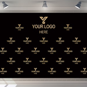 Personalized  Step and Repeat Logo Wall Photography Backdrop Custom Photo Background Vinyl Polyester Backdrop