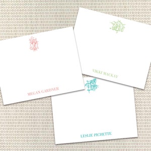 Personalisiertes Briefpapier Personalisiertes Briefpapier Individuelle Grußkarten mit Umschlägen Individuelles Briefpapier Adrette Monogramm-Dankeskarte