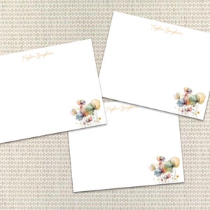 Blumen-Briefpapier Personalisiertes Briefpapier für Frau Kundenspezifische Anmerkungskarten mit Umschlägen Kundenspezifisches Briefpapier für Mama-Muttertagsgeschenk