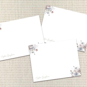 Blumen-Briefpapier Personalisiertes Briefpapier für Frau Kundenspezifische Anmerkungskarten mit Umschlägen Kundenspezifisches Briefpapier für Mutter