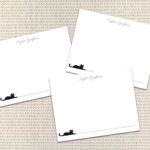 Niedliches Katzen-Briefpapier Personalisiertes Briefpapier für Frau Kundenspezifische Anmerkungskarten mit Umschlägen Kundenspezifisches Briefpapier für Kinder