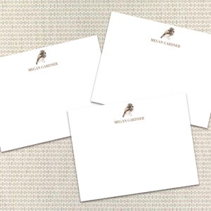 Aquarell Eulen-Briefpapier Personalisiertes Briefpapier Kundenspezifische Anmerkungskarten mit Umschlägen Kundenspezifisches Briefpapier für Männer Frauen oder Familie
