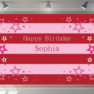 Benutzerdefinierte Baby Shower Backdrop AMERICAN Doll inspiriert Hintergrund alles Gute zum Geburtstag Party Dekor Fotografie Mädchen Banner