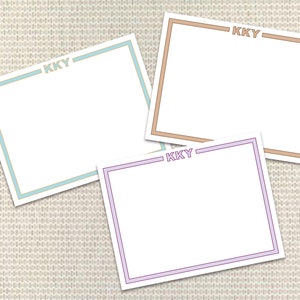 Monogramm Bordüre Personalisiertes Briefpapier Personalisierte Notizkarten mit Umschlägen Personalisiertes Briefpapier Adrettes Monogramm