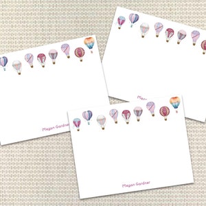 Aquarell-Briefpapier Personalisiertes Kinderbriefpapier Individuelle Notecards mit Umschlägen Individuelles Briefpapier Adrette Monogramm-Dankeskarte für Mädchen