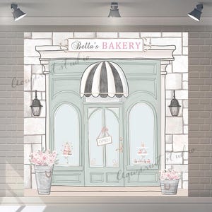 Custom FParis French Patisserie Storefront Bakery Backdrop Paris French Patisserie Storefront Bakery Birthday Party Decor Photography Banner