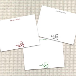 Arzt Krankenschwester Briefpapier Personalisiertes Briefpapier für Medizinstudenten Geschenk Kundenspezifische Anmerkungskarten mit Umschlägen Abschlussgeschenk Krankenschwester Geschenk