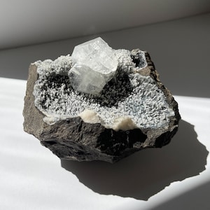 Apophyllite on Chalcedony | Collector&#39;s Crystal Specimen
