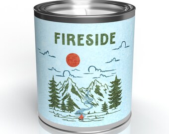 Fireside 7oz Candle - Paint Can - Soy - Organic - Lead Free