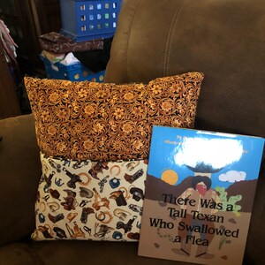 Reading Pillow with book (western theme)