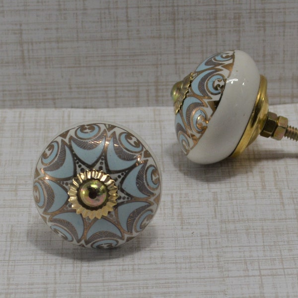 Blue Drawer Pulls Etsy