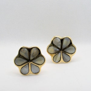 Petunia Mother of Pearl Knob, Brass Capiz drawer pull, Poppy four handle, Kitchen cabinet hardware