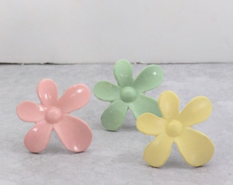 Whimsical Flower Knob, Floral Cabinet Pull, Nursery Decor