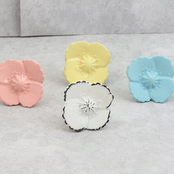 Flower Knob, One Cabinet Furniture Drawer Pull