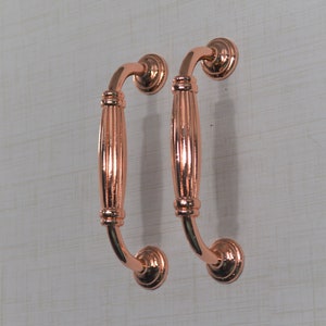 Bright Copper Drawer pull, One Cabinet Dresser Desk Furniture Knob