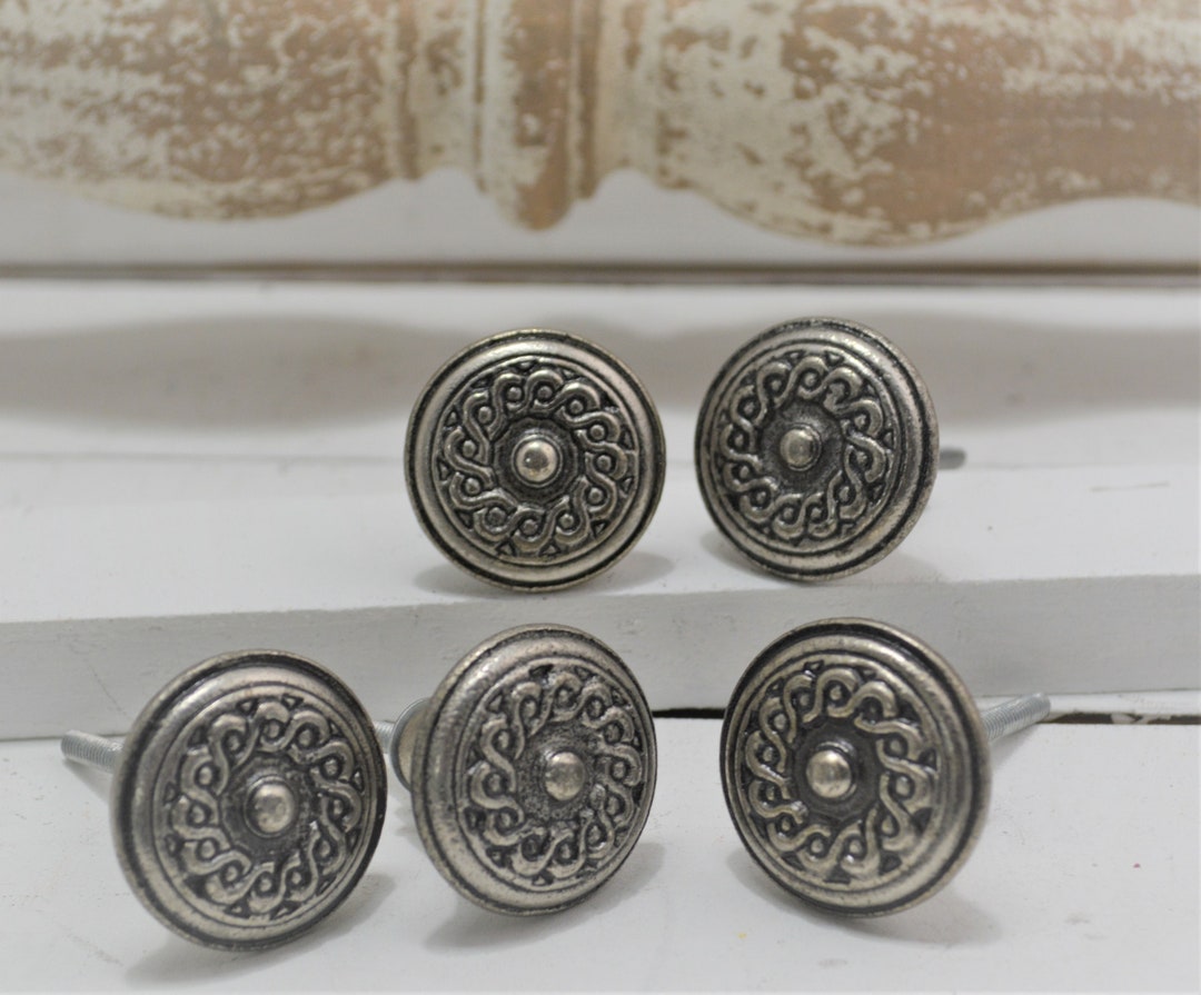 Silver Chain Knob One Cabinet Furniture Drawer Pull - Etsy