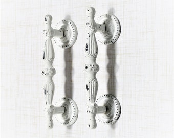 Distressed White Drawer Pull, One Cabinet Furniture Hardware