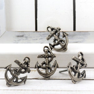 Anchor Knob, Nautical drawer pull, Coastal Bathroom Door handle, Kitchen Cabinet Hardware