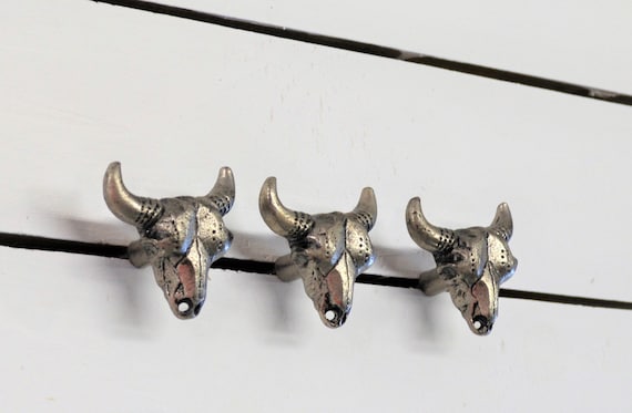 Metal Longhorn Steer Vanity Knob Bull Kitchen Drawer Bin Pull Cupboard Hardware Metal Longhorn Steer Vanity Knob Bull Kitchen Drawer Bin Pull Cupboard Hardware