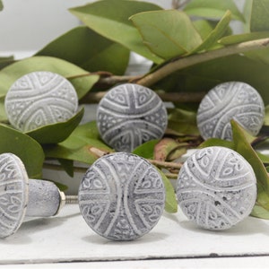 White Leaf knob, Rustic Metal Drawer Pull, Shabby Chic Furniture Handle, Cabinet hardware