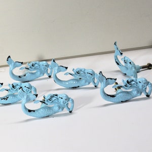 Distressed Mermaid Knob, Swimming Siren Drawer Pull, Beach House Door Handle, Nursery Cabinet Hardware
