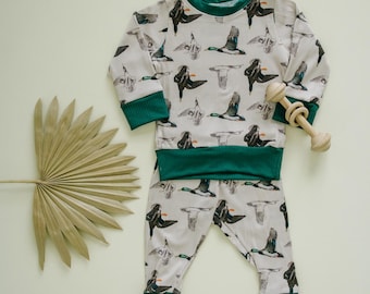 Kids Hunting Pajamas Mallard Duck Pj's Matching Family Pj's For Children Hunting Outfit Baby Duck Pajamas Kids Christmas Gift for Baby