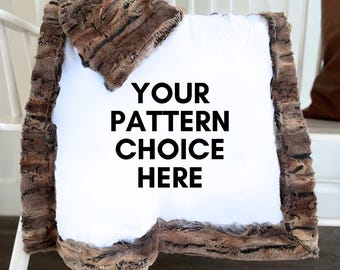 Custom Minky Blanket Design Your Own Blanket with Name Blanket Custom Design Fur Adult Blanket Custom Baby Blanket Custom Gift Personalized