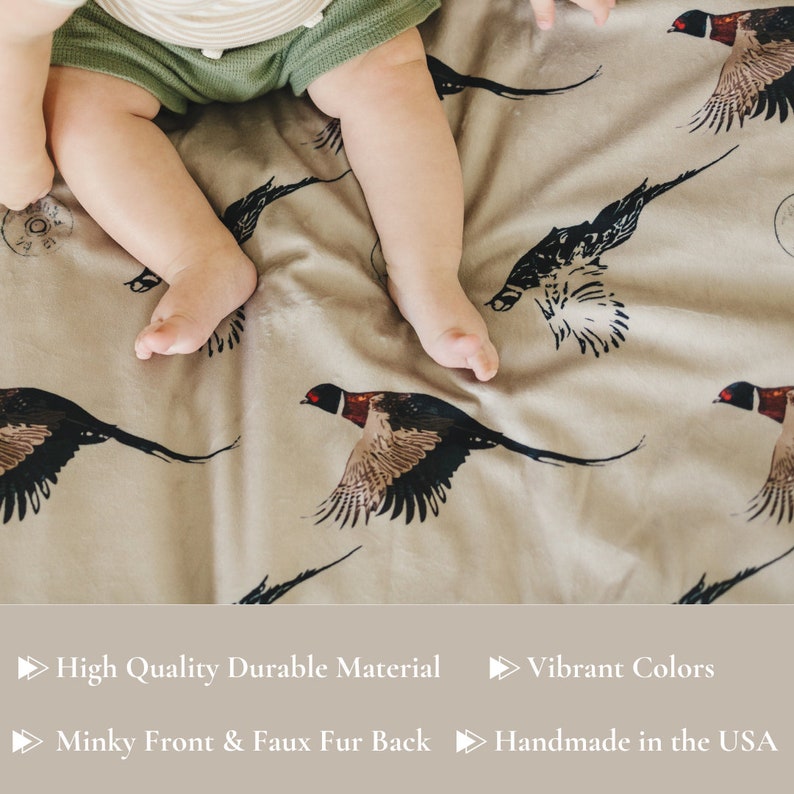 Pheasant Minky Blanket