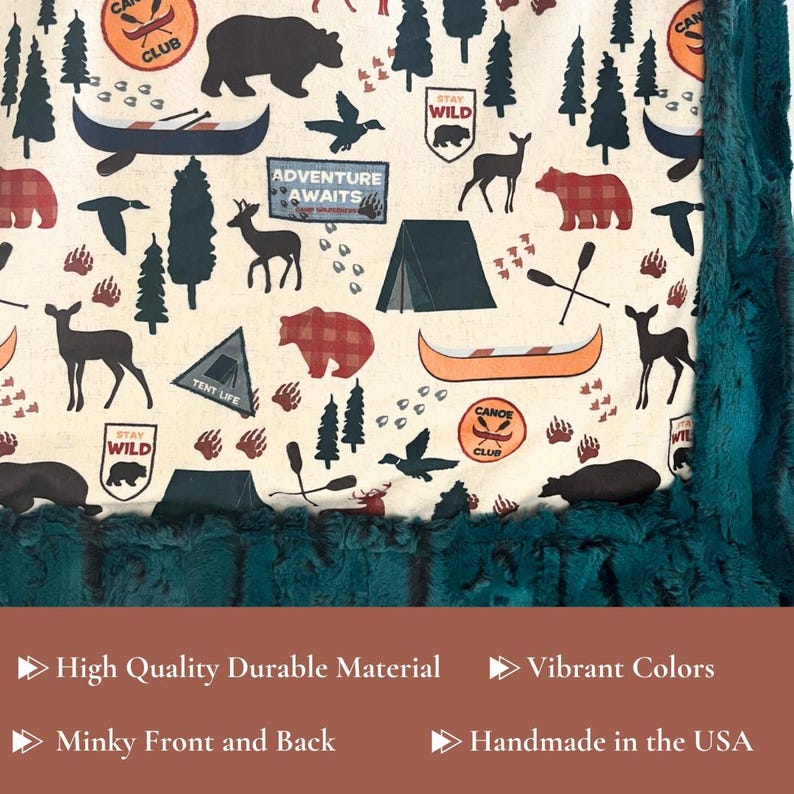 Minky camping blanket