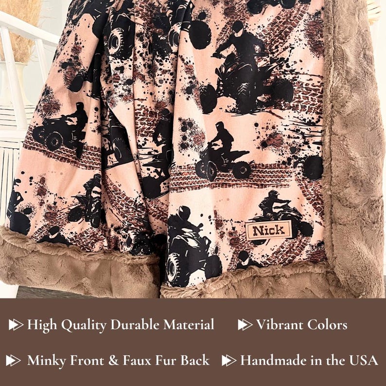four wheeler minky blanket
