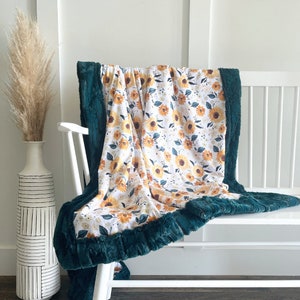 Custom sunflower blanket
