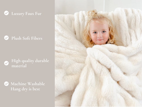 Luxurious Warm Faux Fur Blanketsofa Bed Cover Throwthick Minky Fur  Blanketplush Heavy Soft Blanket56x7256x90large Blanket for Mom 