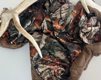 Personalized Camo Minky Blanket: Hunter Nursery Decor, Baby Boy Gift