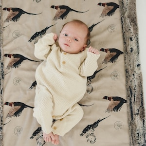 Baby Boy Pheasant hunting Blanket Minky Baby Boy Name Blanket Swaddle for Baby Boy Nursery Hunting Decor Gift for Hunter Boys Bedding
