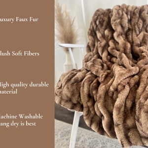 minky fur throw