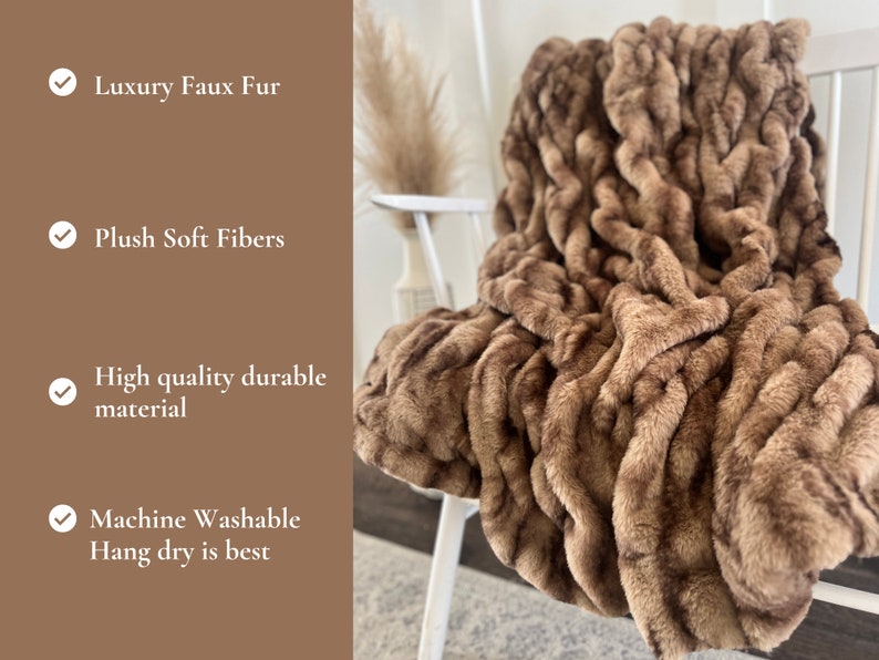 minky fur throw