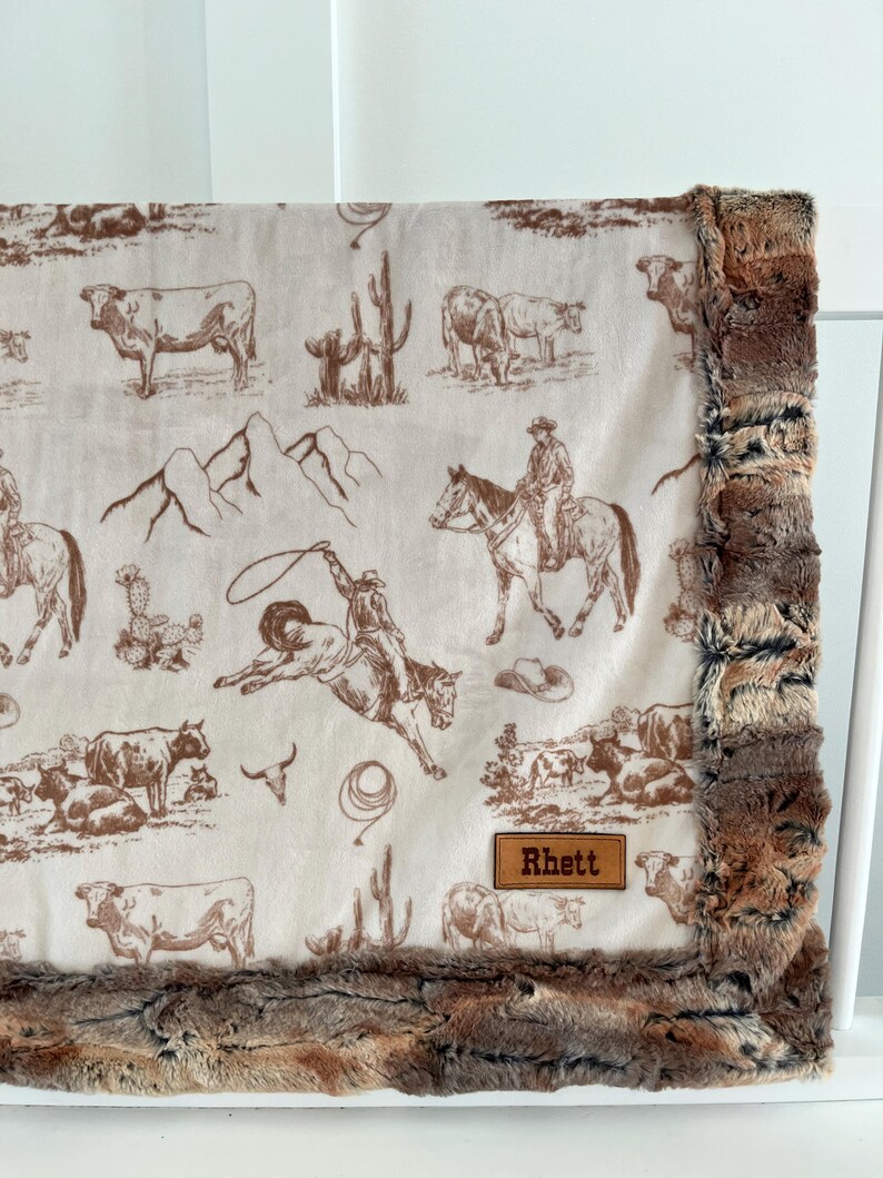 Faux Fur Soft blanket Farm Boy