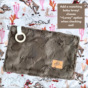 Western Baby Girl Blanket for Cowgirl Gift for Baby Girl Horse Blanket Western Nursery Decor for Cowgirl Bedding Soft Western Minky Blanket zdjęcie 12