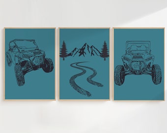 Arte de pared para habitación de niño, Polaris rzr, decoración para habitación de niño, temática al aire libre, todoterreno, decoración para dormitorio, tapices de pared, regalo para bebé niño