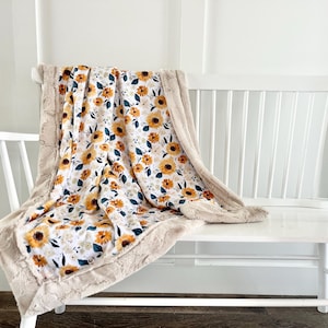 Sunflower blanket floral