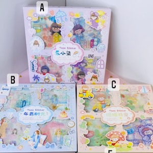 Kawaii Chinese 32 Sheets Of Stickers, For Planner, Journal, Stationery Supplies