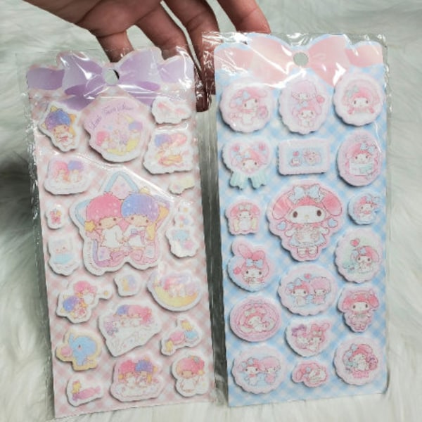 Little Twin Stars y mis pegatinas Melody Fluffy, Puffy Sanrio