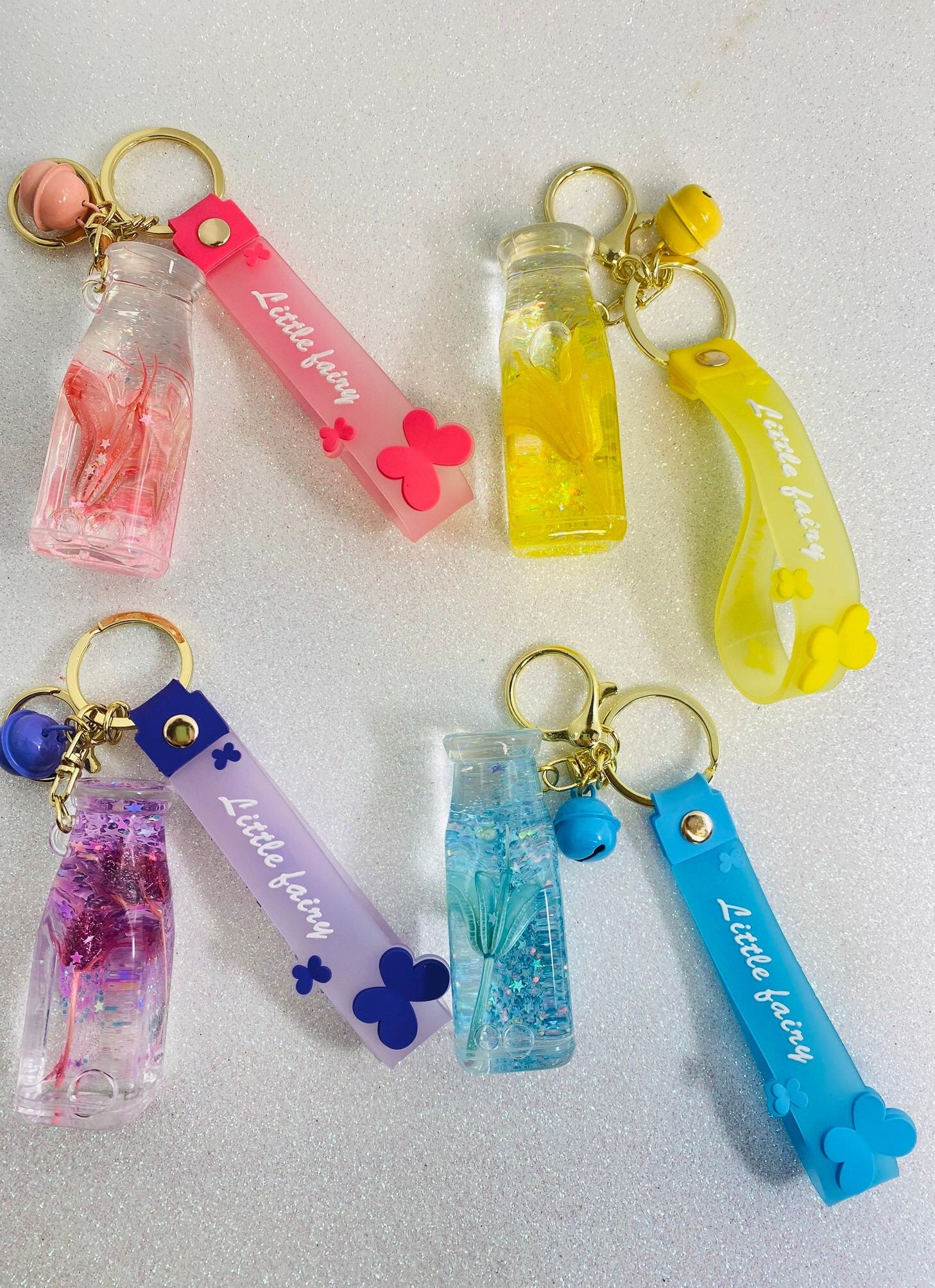 Kawaii Liquid Star Keychain - Etsy