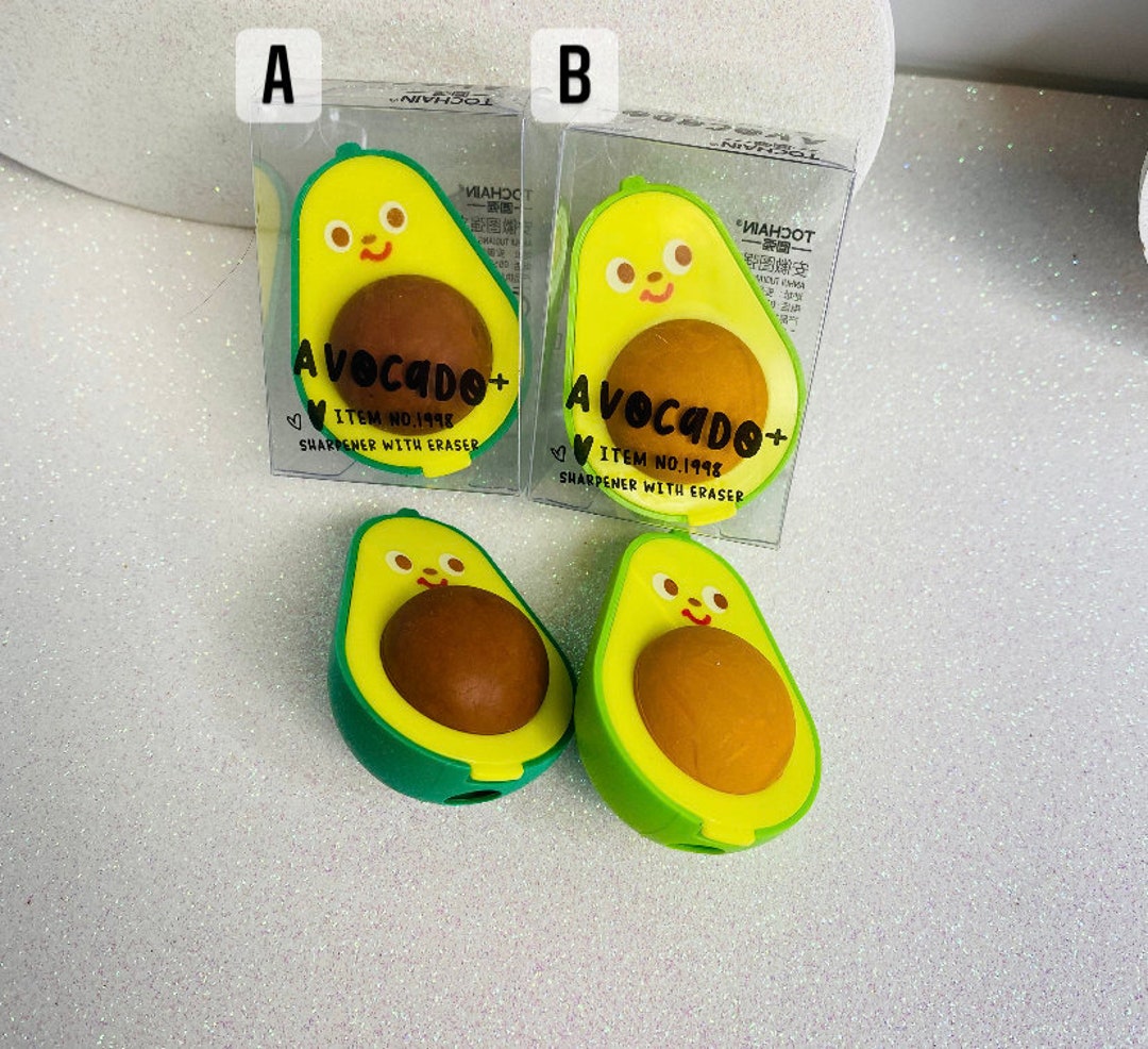 Avocado Sharpener With Eraser - Etsy