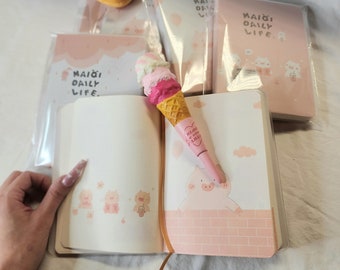 Cute Piggy Pink Small Notebook - Journal