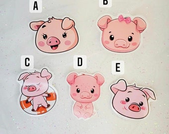 Pig Sticker, Cute laptop sticker
