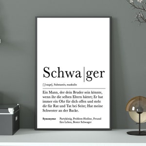 Brother-in-Law | Posters Thanks | communion | brother-in-law | gift | Definition | pregnant | anticipation | birthday | art print | family | Digital