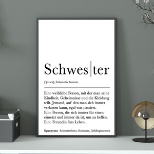 posters SISTER | Thanks | Sister | gift | Definition | Pregnancy | anticipation | birthday | art print | family | Digital